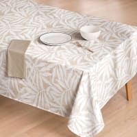 Nappe ronde anti tache (180 cm) Leya Beige - Linge de table