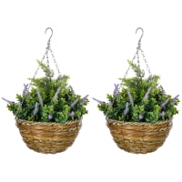 Pure Garden - Set di 3 piante grasse artificiali in vasi in pietra sintetica, dimensioni assortite, decorazione per la casa