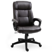 Fauteuil Bureau Wigan Cuir Véritable – Pivotant, Réglable, Accoudoirs (Neuf)