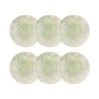 Lot de 6 assiettes plates en porcelaine verte 26cm-Natura