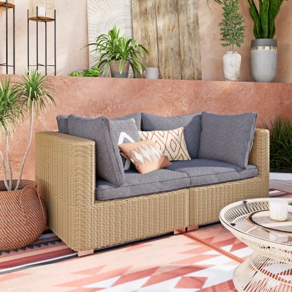 Cuscini per angolo di divano da giardino de poliestere riciclato