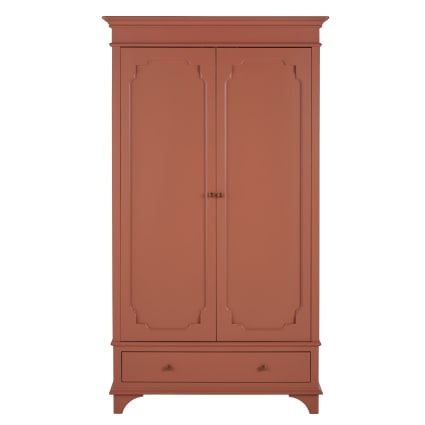 Armoire 2 portes 1 tiroir terracotta L104
