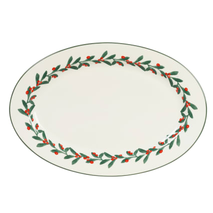 Plat De Présentation Vintage En Barbotine Verte, Feuille De Palmier - Coupe à Fruits Originale Des Années 50