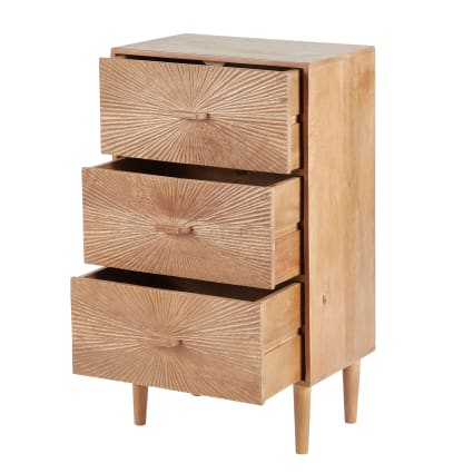 Kleinmöbel mit 3 Schubladen, braun Louison