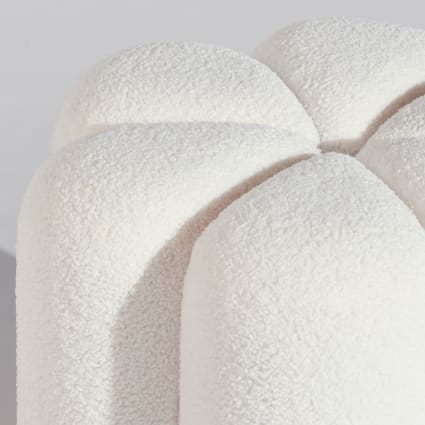 Pouf Floreale A Forma Di Fiore Blissful Diary | Poggiapiedi Con Imbottitura In Schiuma | Seduta Extra Per Soggiorno O Camera Da Letto
