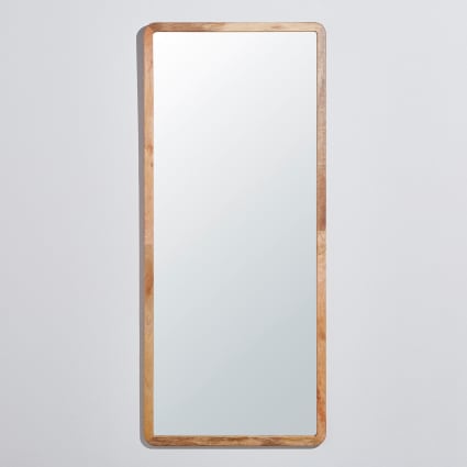 Grand miroir rectangulaire en bois de manguier 74x173