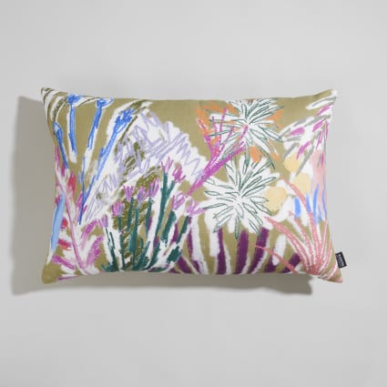 Déco murale lamelles et coton tressé marron, bleu et beige 77x97 Bameza | Maisons du Monde