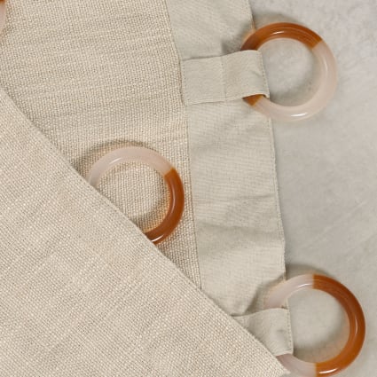 Tenda A Pannello Douceur D'Intérieur Milza Beige Con Anelli - 140x240 Cm, Velo Leggero In Poliestere