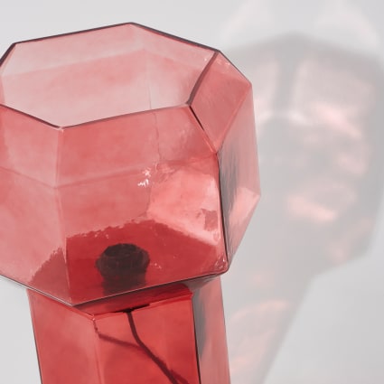 Rote Glaslampe Mirel