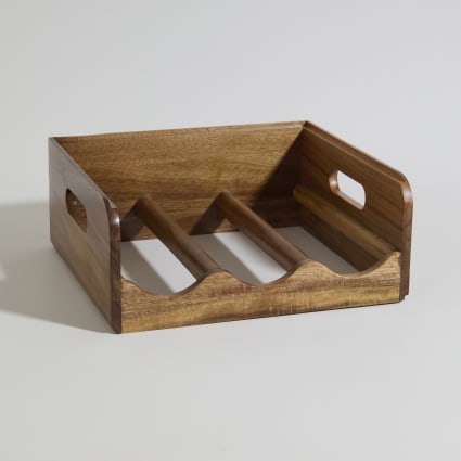 Range-bouteilles en bois d'acacia | Maisons du Monde