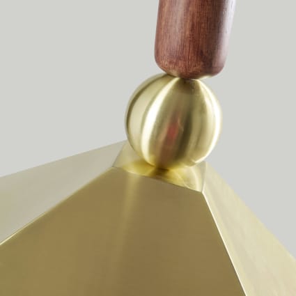 Suspension en bois de noyer artisanale pour décoration moderne Suspension en bois de noyer artisanale pour décoration moderne
