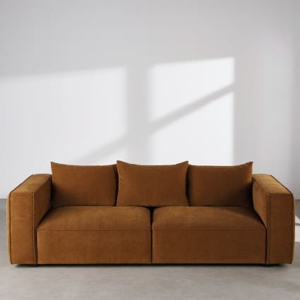 Canapé 4 places coloris bronze