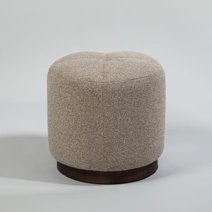 Pouf rond marron