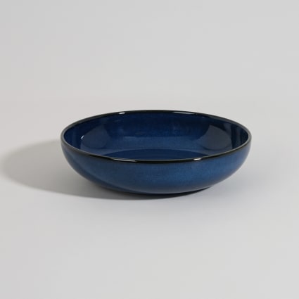 Blauer Keramik-Suppenteller Noah