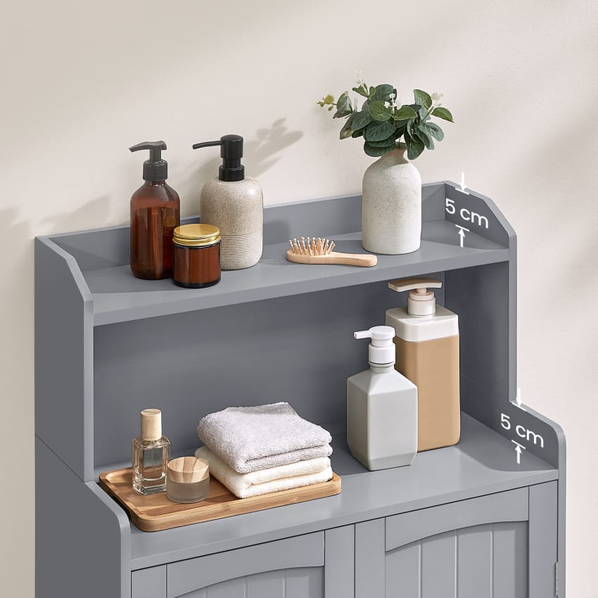 Meuble De Salle De Bain 100cm Strié Brillant, Meuble De Sol Avec Simple Vasque 3 Tiroirs Blanc 73821762