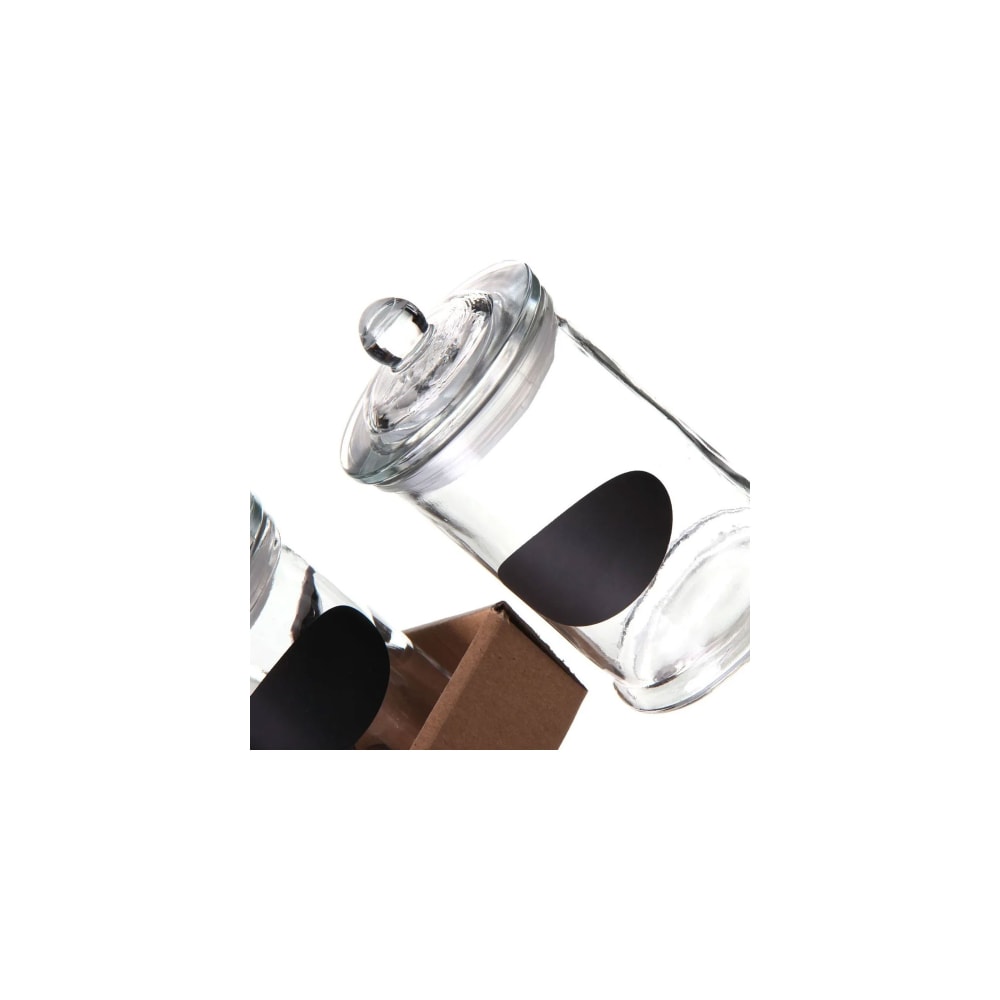 Eidoct Bocal en verre avec couvercle en bois hermétique, Bocal de rangement de cuisine vintage scellé en verre de 35oz, Récipients de rangement alimentaire en verre décoratifs pour bonbons, farine