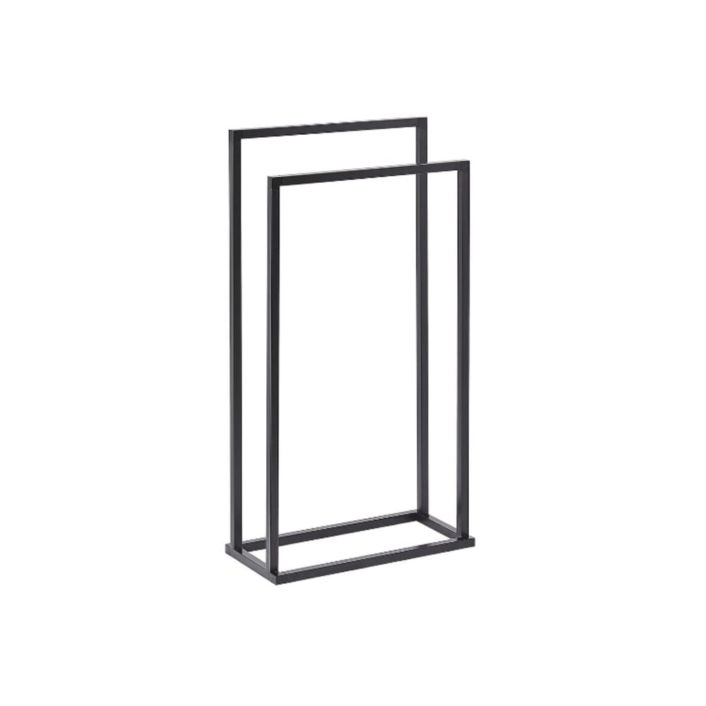 Portasciugamani Da Armadio 2 Pezzi – Barra In Acciaio Inox 304 Per Cucina E Bagno – Design Salvaspazio Con Gancio Rivestito, Nero Opaco 23 Cm