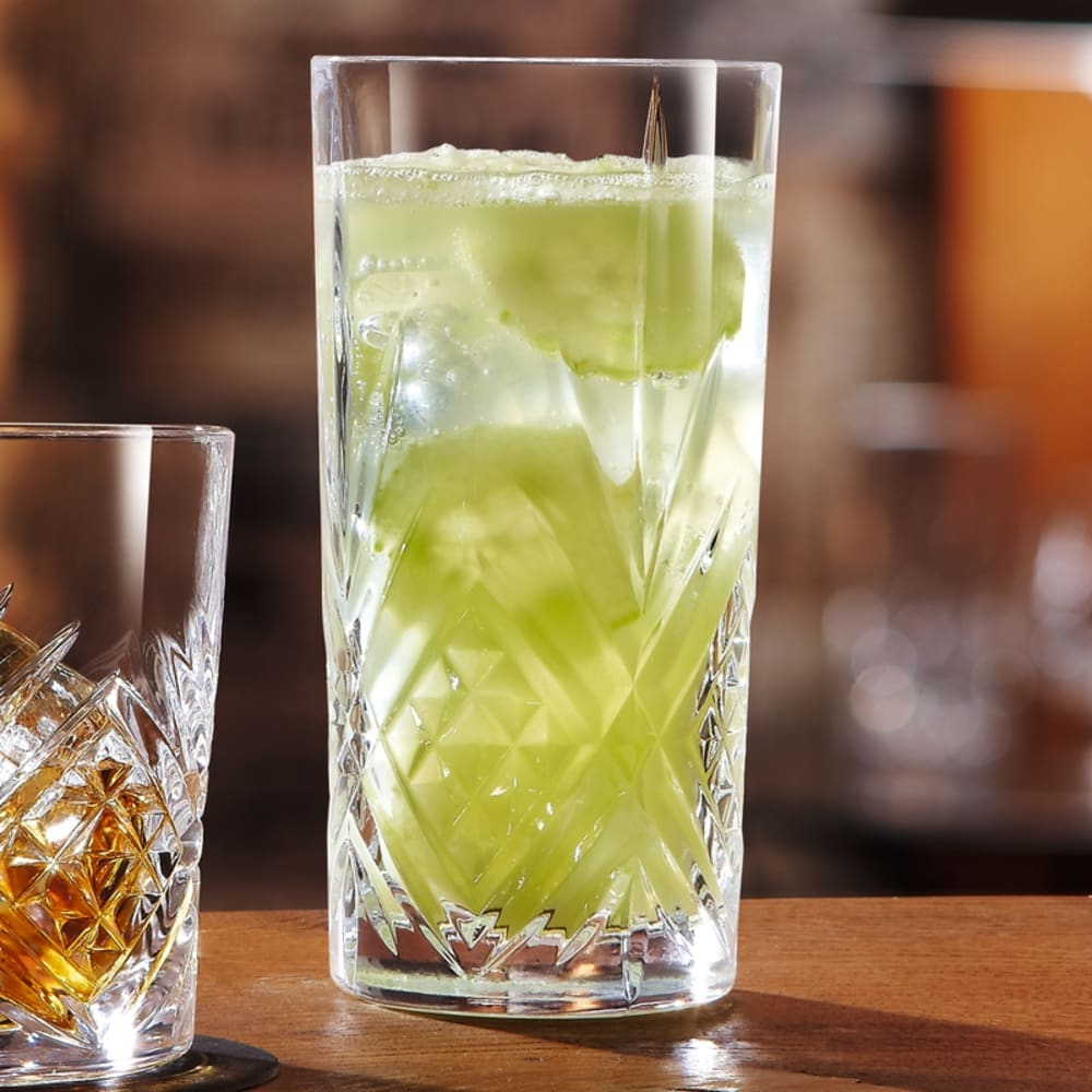 Thuraya Lot de 6 verres en verre transparent pour eau, whisky, jus, rafraîchissements | Set de