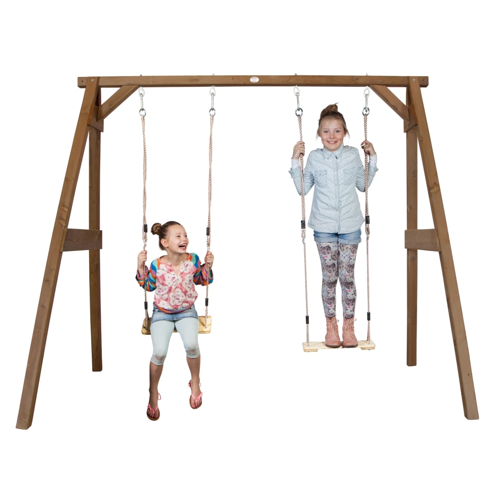 Portique Double Skywood – 2 Balançoires TP Rapide – Bois FSC – Pour Tour Skywood, Dès 3 Ans