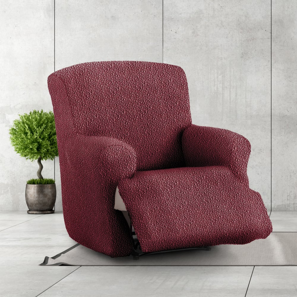 Estoralis BERET Copridivano Con Fiocchi, Per Poltrona 1 Posto, Tessuto Jacquard Resistente 60% Cotone, Made In Spain, Adatto A Divani 80-110 Cm - 2