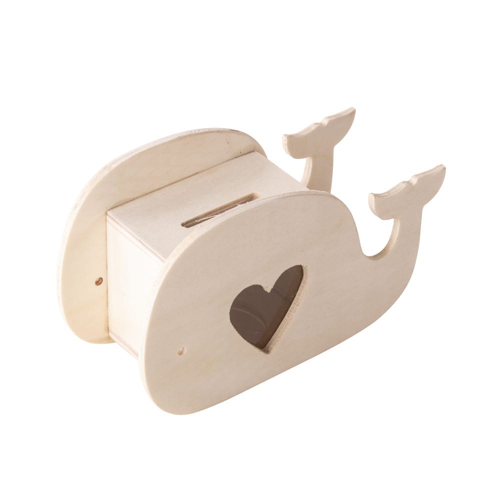 Summidate Salvadanaio in Legno a Forma di Dinosauro, per Bambini e Ragazzi, Regalo Creativo per Compleanno e Decorazione (Legno Naturale, Standard