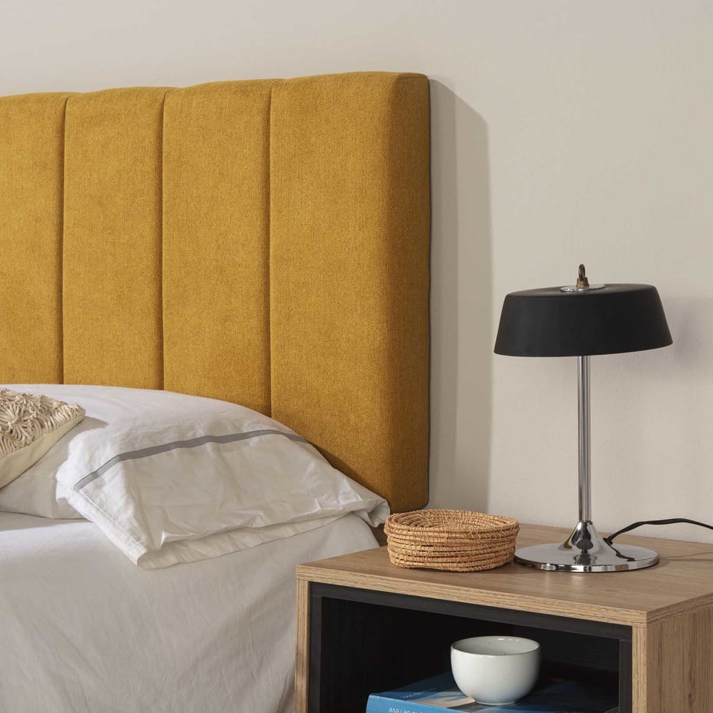 Tête de lit tapissée Leonor 140x60cm , Clous en Marron, épaisseur