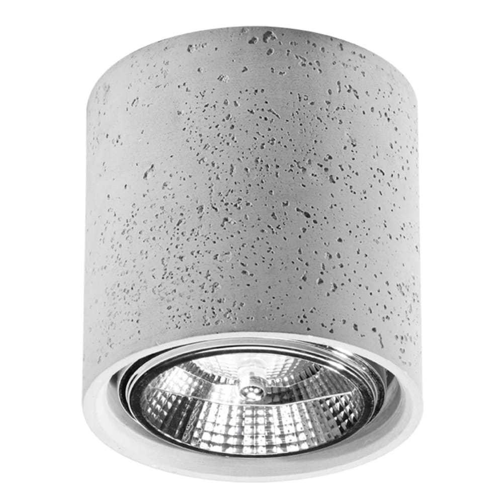 BRILLIANT lampada Bobbi lampada da parete e soffitto in cemento grigio 28 cm | 1x A60, E27, 40W, adatto per lampade normali (non incluse) | Scala da A ++ a E