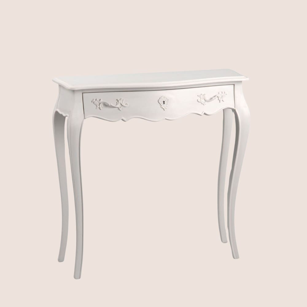 Console dorée avec miroir pour entrée Style vintage imitation de meuble