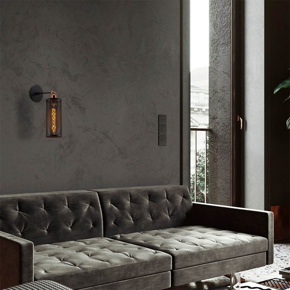 Abat-Jour Cylindrique En Fer Forgé Lustre Moderne E27 E26 Compatible Couvre-Lampe Pour Maison Hôtel Chambre 150 Caractères