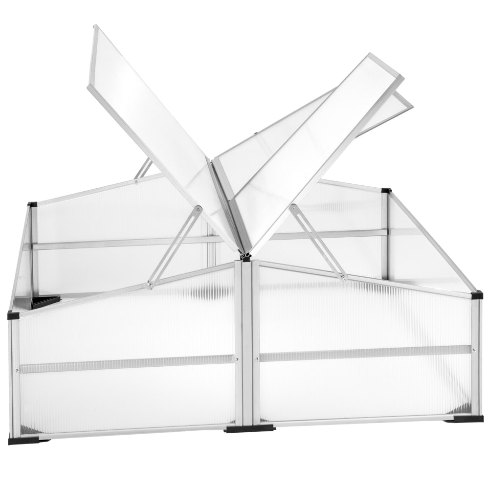 Serre En Aluminium Relaxdays Avec Système D'Emboîtement - 100x50x50 Cm Transparent - Mini Serre Jardin