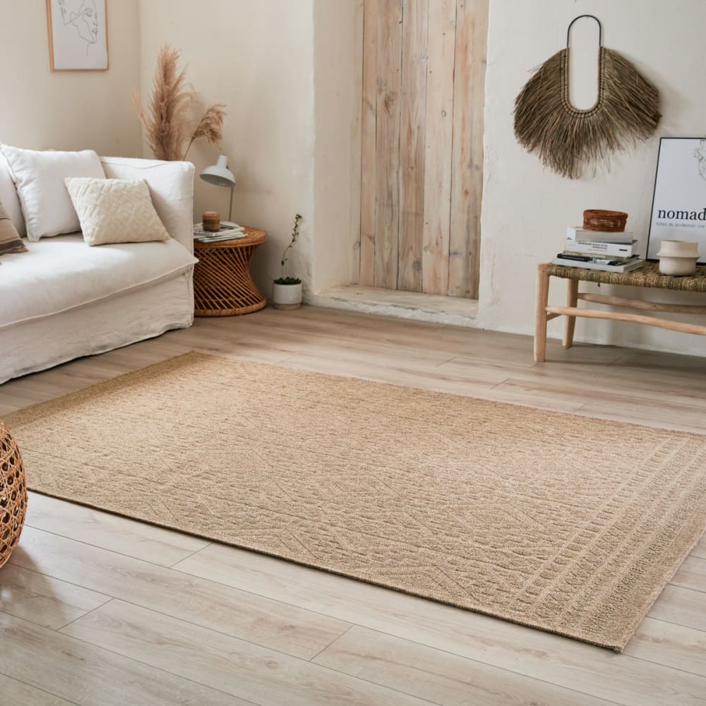 Indoor-/Outdoor-Teppich Jute-Optik Sisal-Optik Kurzflor 200x290 Nature