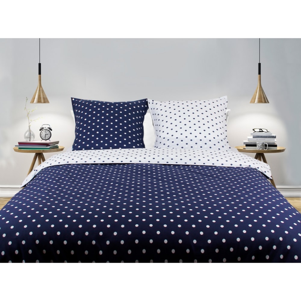 Sheepwell Biancheria Da Letto In Peluche Blu Navy 155x220 - Copripiumino Invernale Morbido 2 In 1 (Sherpa E Flanella) Con Federa 80x80