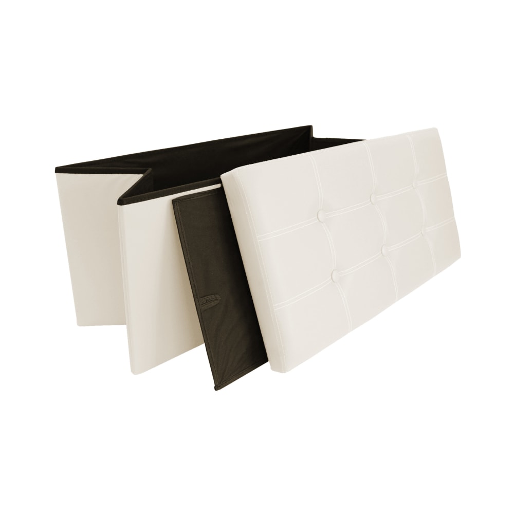 🛋️ Tidyard Pack 2 Pufs Cuadrados Grises | Cuero Sintético 30x30x30 Cm | Estructura De Madera | Versátil Para Salón O Dormitorio