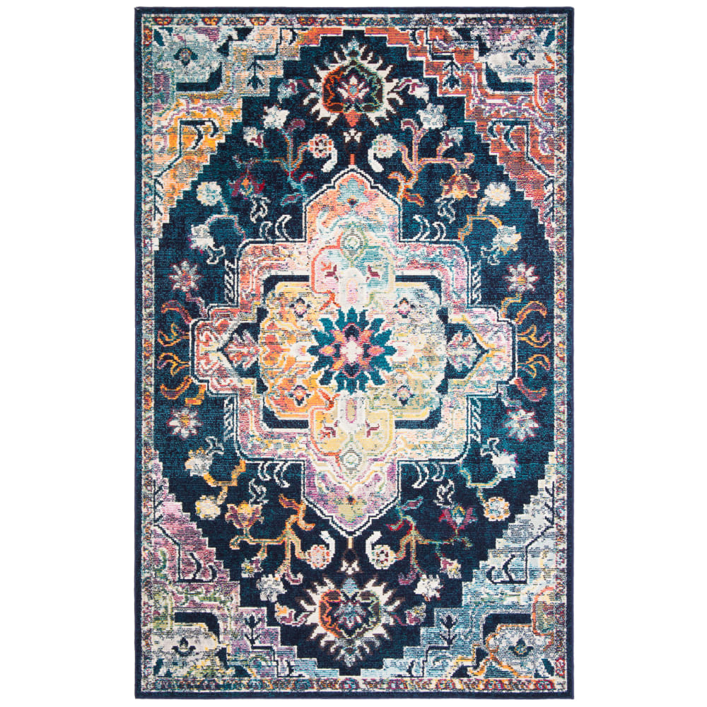 Übergangsphase Polypropylen-Teppich in Blau/Rosa, 160 x 229 cm Crystal