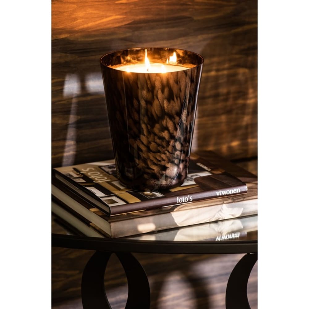 Grande Bougie De Sel Artisanale Rue & Laurier – Protection & Chasse-Malchance 5,5 X 15 Cm