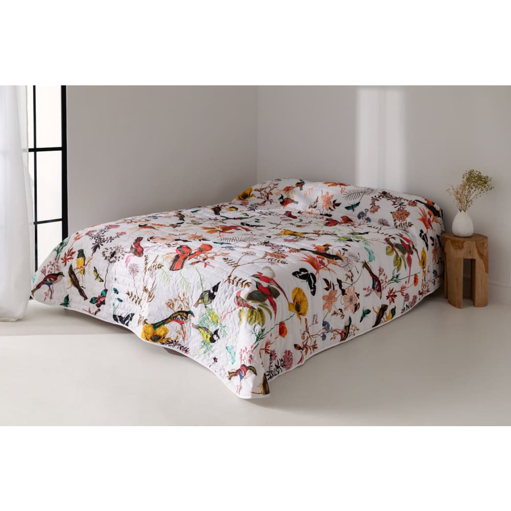 Tagesdecke aus 100 % Baumwolle 180x260 cm Birds of paradise