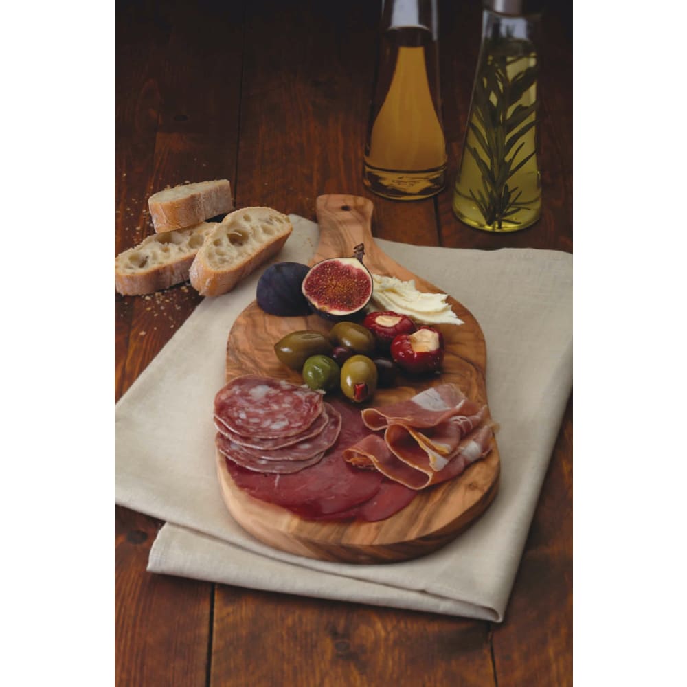 Planche à Petit-Déjeuner En Bois D'Olivier 21x13x1,3 Cm - Service Naturel Et Élégant
