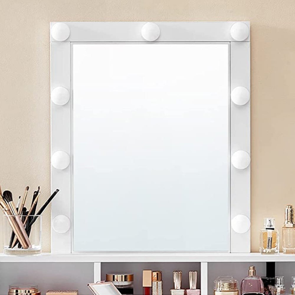 POVSON Toeletta Trucco 75cm con speccho llumnato a LED, Tavolo da