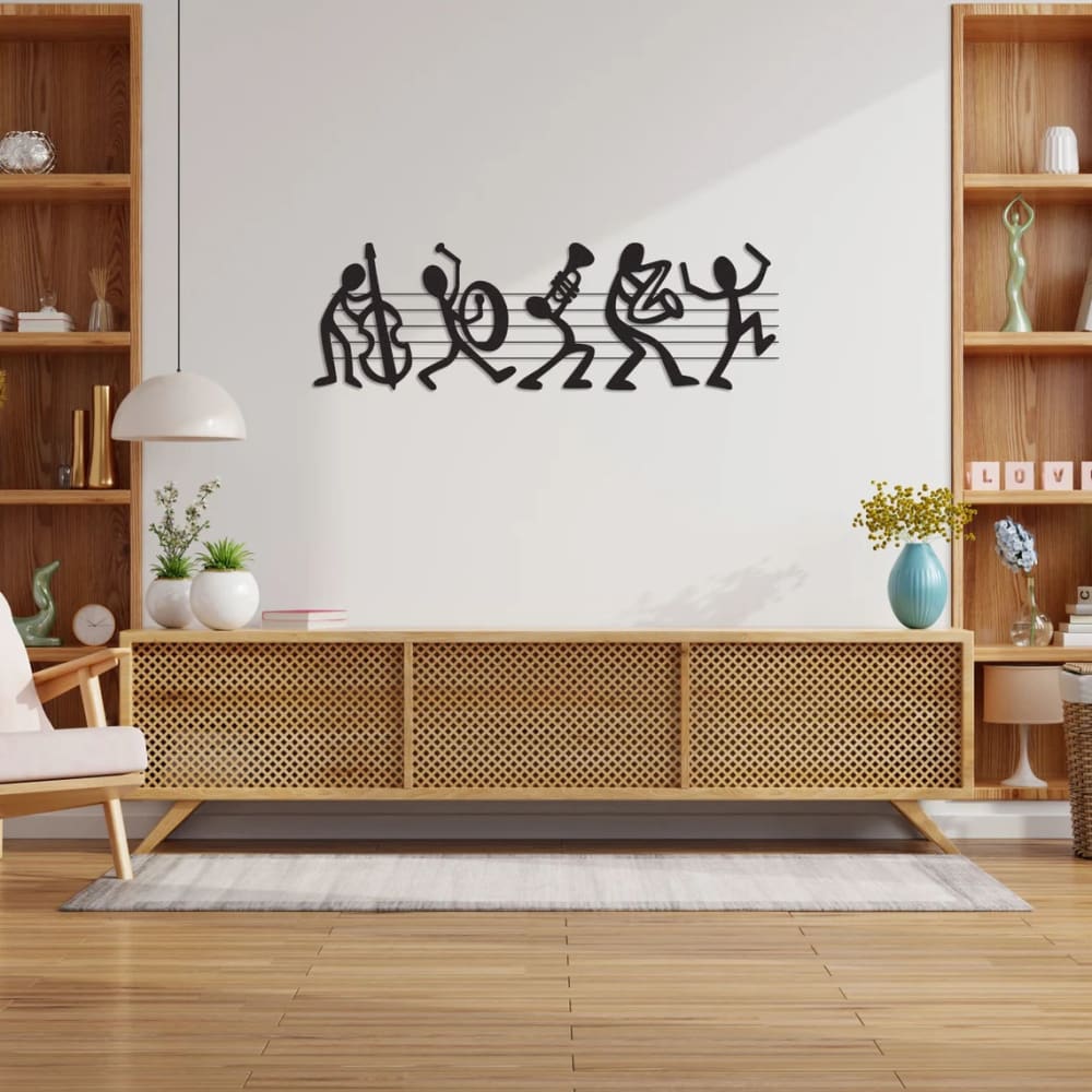 GRIRIW Panneau Mural Métal Notes De Musique - Décoration Murale à Suspendre Pour Maison, Bureau, Salon