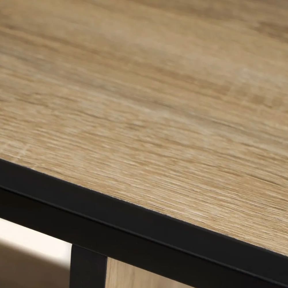 Table Console Style Industriel 80x30x80 Cm - Meuble D'Entrée Noir Métal Avec Étagère Rangement, Design Moderne Pour Salon, Couloir Ou Cuisine [en.casa]