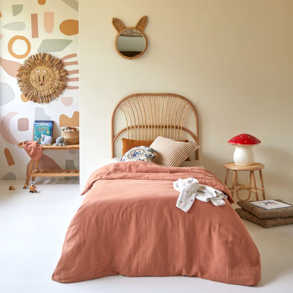 ED ENJOY HOME Testiera Da Parete Panama, 70x45 Cm, Colore Terracotta, Imbottita E Trapuntata, 100% Cotone OEKO-TEX
