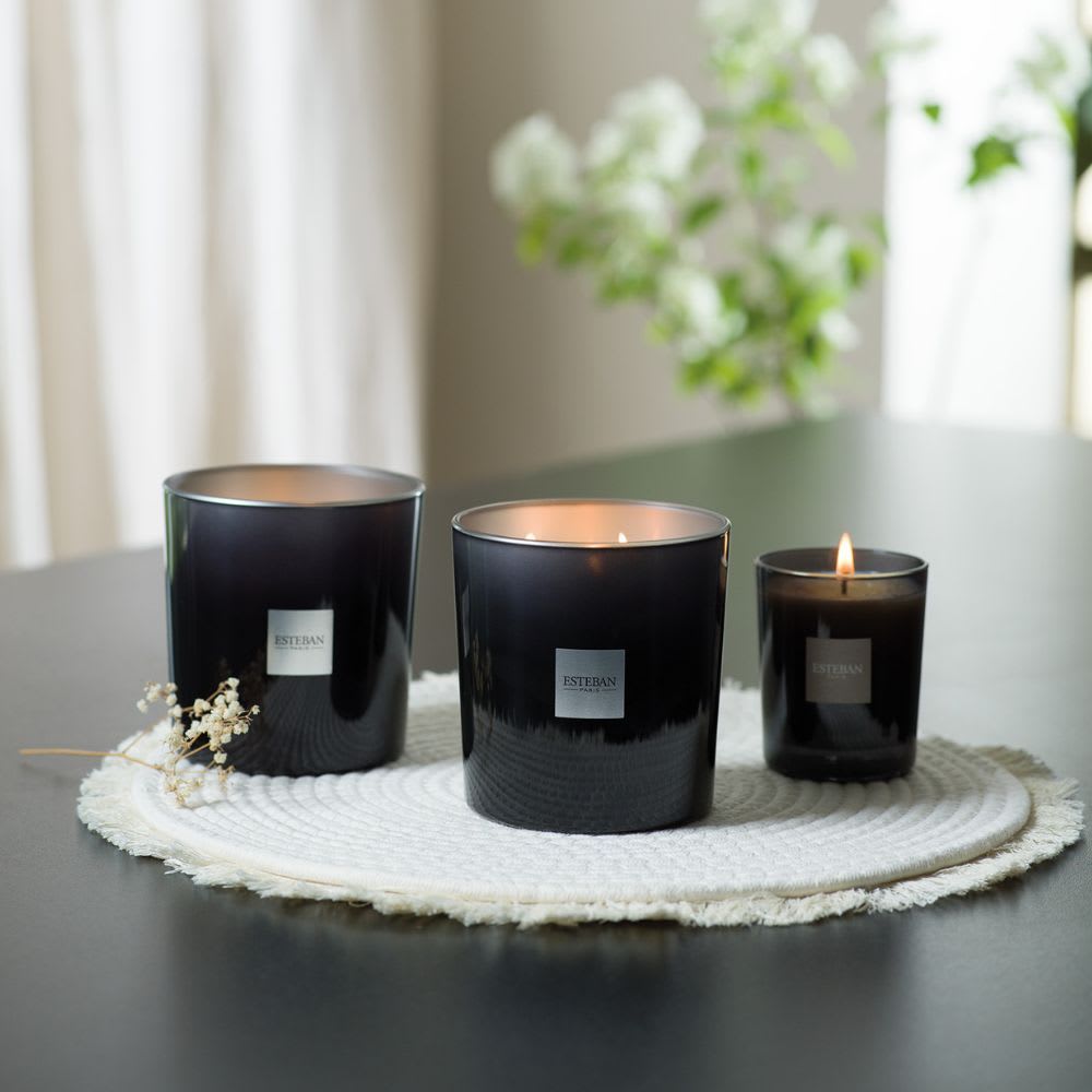 Bougie Parfumée 3 Mèches Linge Frais – Teinte Noire Dégradée – 13x8 Cm – 20H – ELEXI AltoBuy