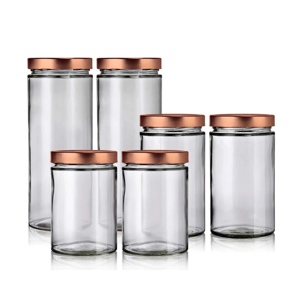 Bocal Verre Acan Tradineur Lot De 6 Bocaux Multi-usages 2 Positions Avec Couvercle Bocal En Verre 2l