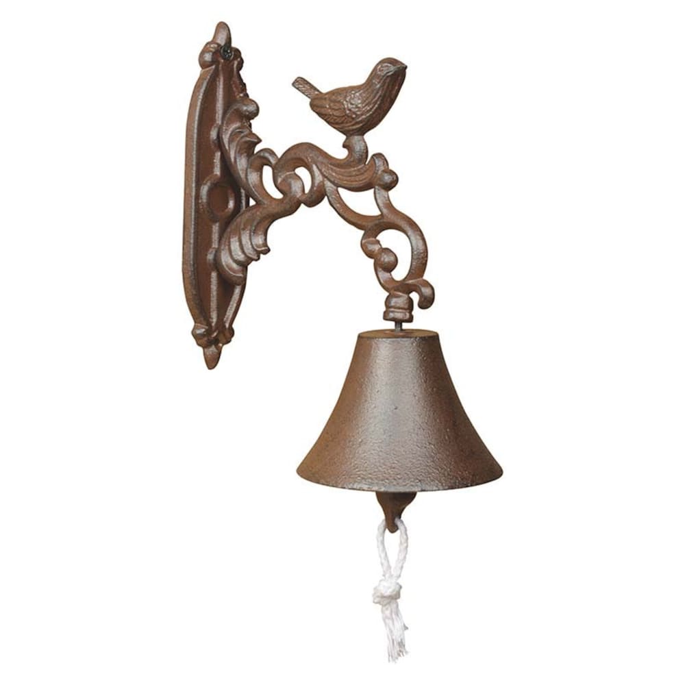 Cloche d'entrée murale Fonte Oiseau Fonte Brun | Maisons du Monde