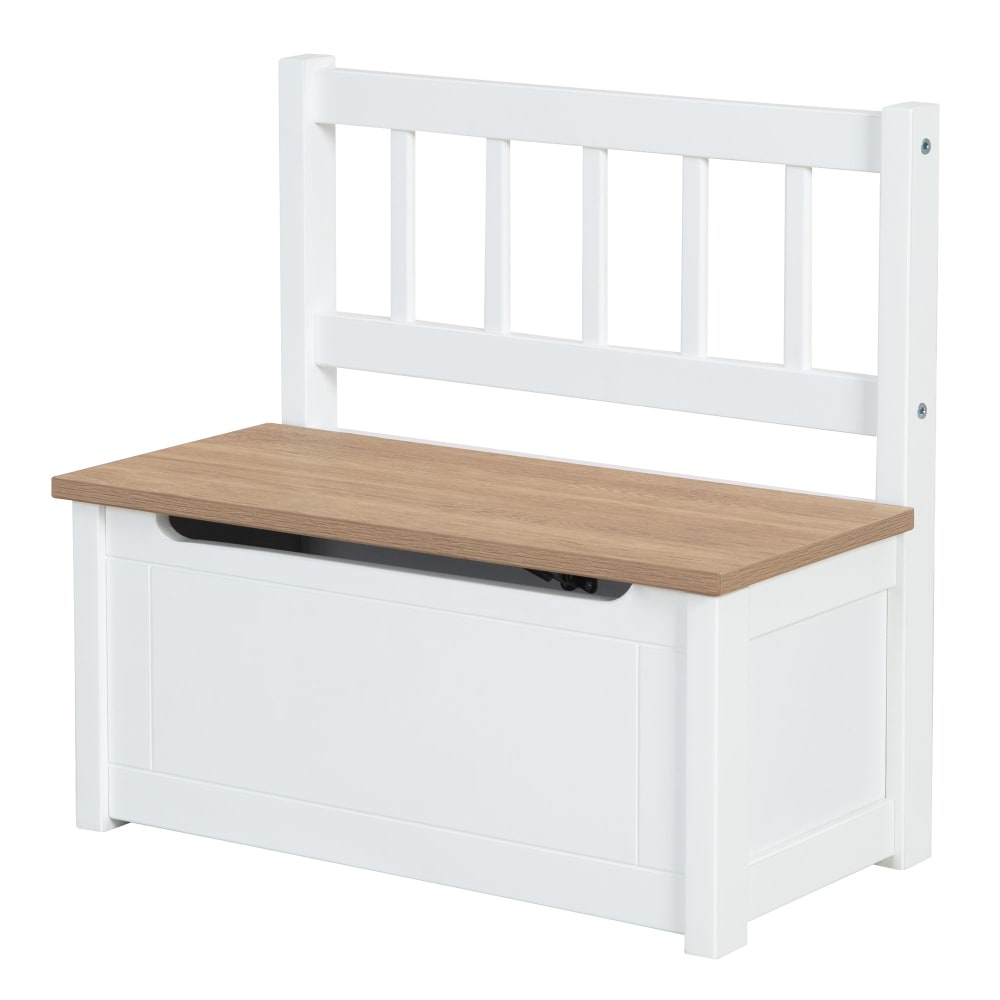 Boîte à Jouets KidKraft Austin En Bois Blanc Avec Couvercle Sécurité Enfant Neuve
