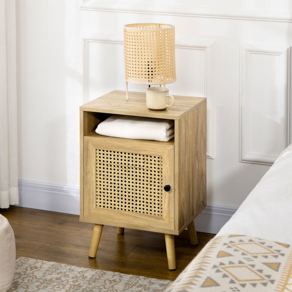 DecHome Set 2 Comodini Moderni Con Cassetto E Ripiano Aperto In MDF E Biancooro 06r534 P 410628