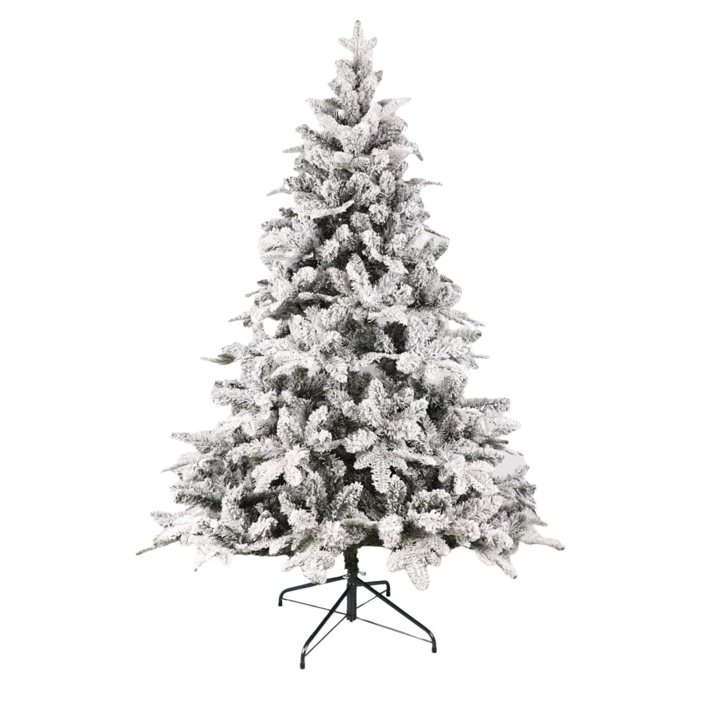 Weihnachtsbaum mit Kunstschnee, H 150 cm, 809 Zweige aus PVC und PE Santa claus