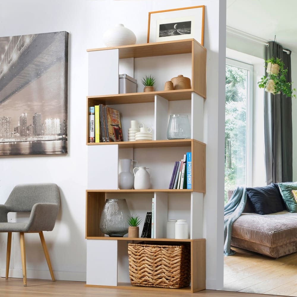Petite Bibliothèque Multicouche Bois 80x17x80 Cm Blanc - Etagère Rangement Bureau Et Salon