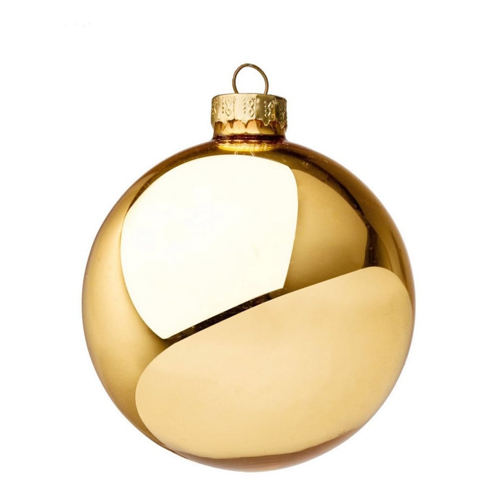Palline di Natale, Set da 50 Palle Albero, Addobbi Natalizi, ∅ 6 cm, Sfere in Plastica Lucida, Champagne, Relaxdays | Leroy Merlin