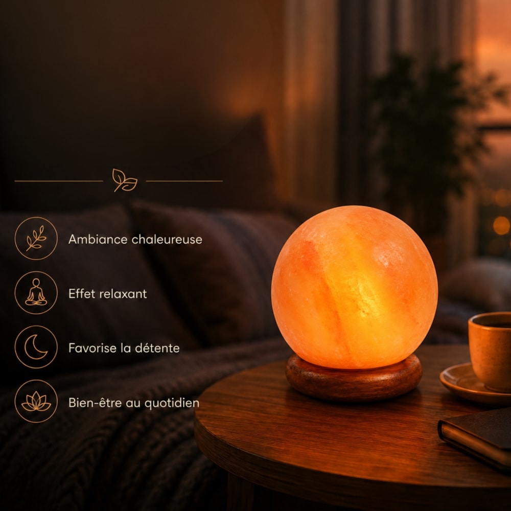 Lampe En Cristal De Sel Multicouleur 0,5-1 Kg - Neuf - Marque Bio-Elements - Éclairage Naturel